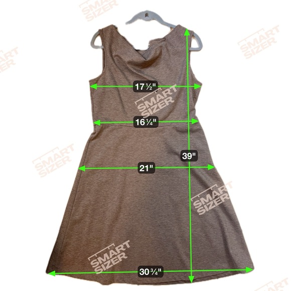 Lands' End Beige Cowl Neck Sleeveless Fit & Flare Knit Dress - Size M (10-12) - Picture 6 of 7